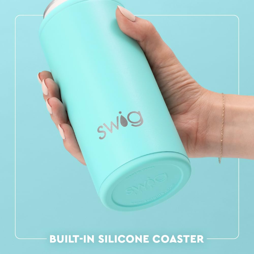 Swig Life Skinny Can Cooler offers colors and prints for style.