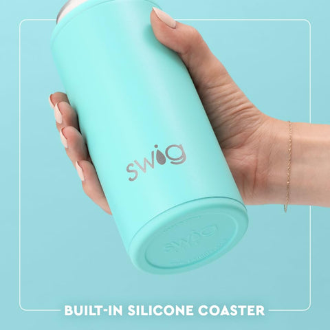 Swig Life Skinny Can Cooler offers colors and prints for style.