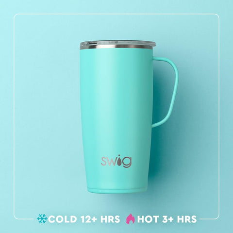 Insulated design keeps cold drinks cold and hot drinks hot for hours.
