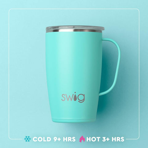 Swig Life travel tumbler with slider lid for easy sipping