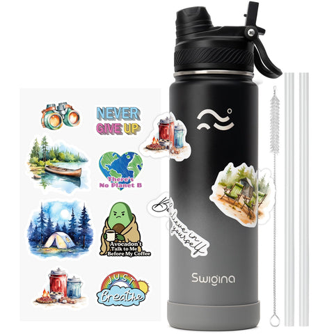 Swigina 24oz bottle with 2-in-1 lid for versatile sipping.