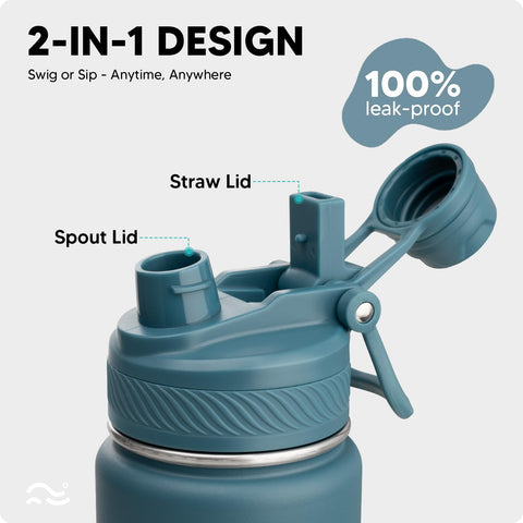 Swigina straw lid in action for quick gym hydration.