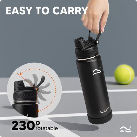 Swigina bottle with DIY stickers to show personalization options.