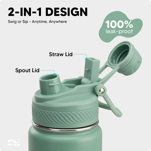 Swigina bottle wide-mouth design ideal for coffee or tea on the go