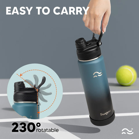 Swigina gym-use bottle shown during workouts