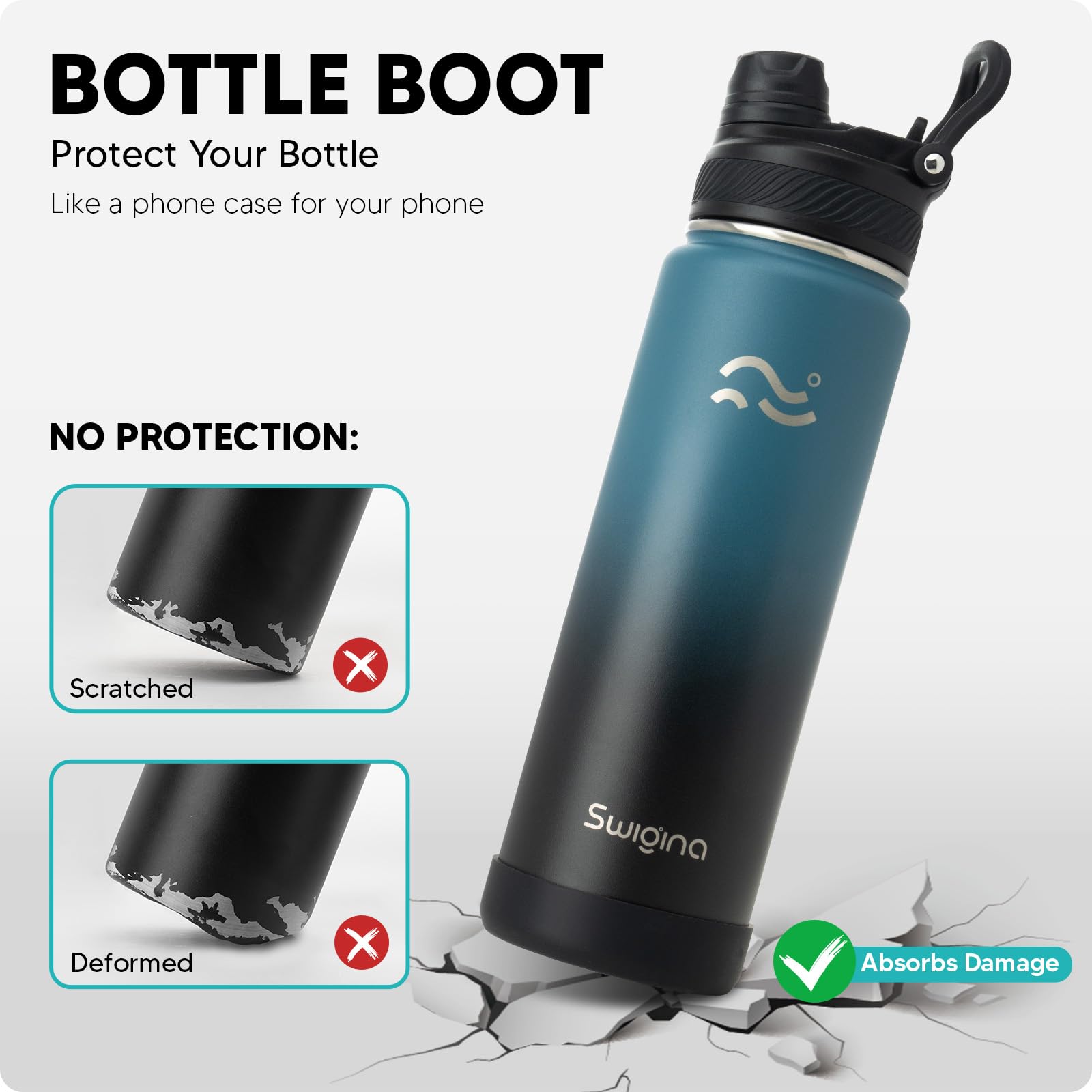 Swigina leak-proof lid ensuring secure travel and no mess