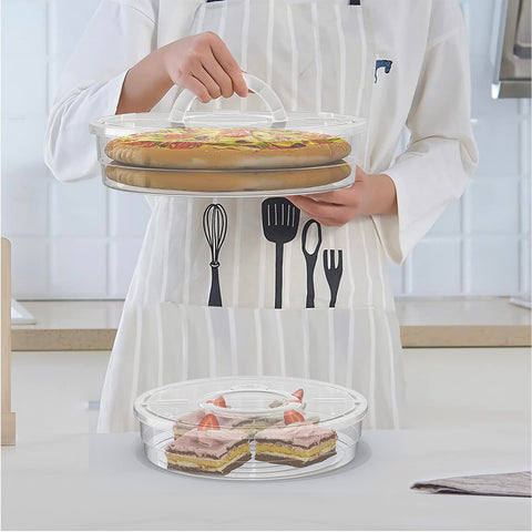 SwinDuck pizza container with removable divider for flexible space.