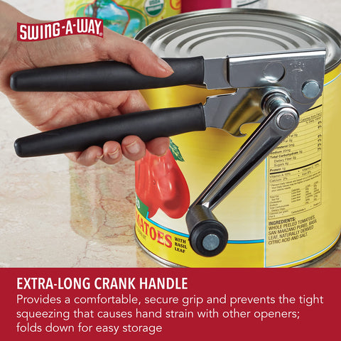 Swing-A-Way integrated bottle opener adds two tools in one.