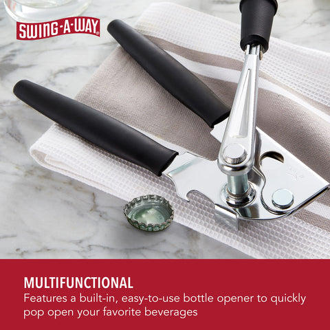 Swing-A-Way with high-carbon gear-driven cutting wheel delivering smooth cuts.