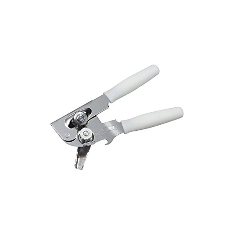 Swing-A-Way ergonomic-handle can opener offers smoother cutting and comfortable grip.
