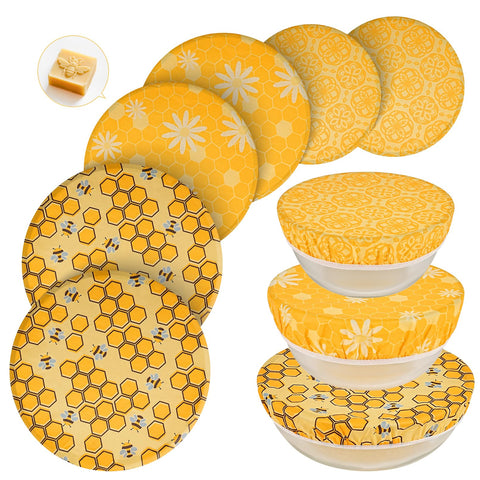 Swiscena beeswax bowl covers 8-inch fit for mixing bowls and dough proofing.