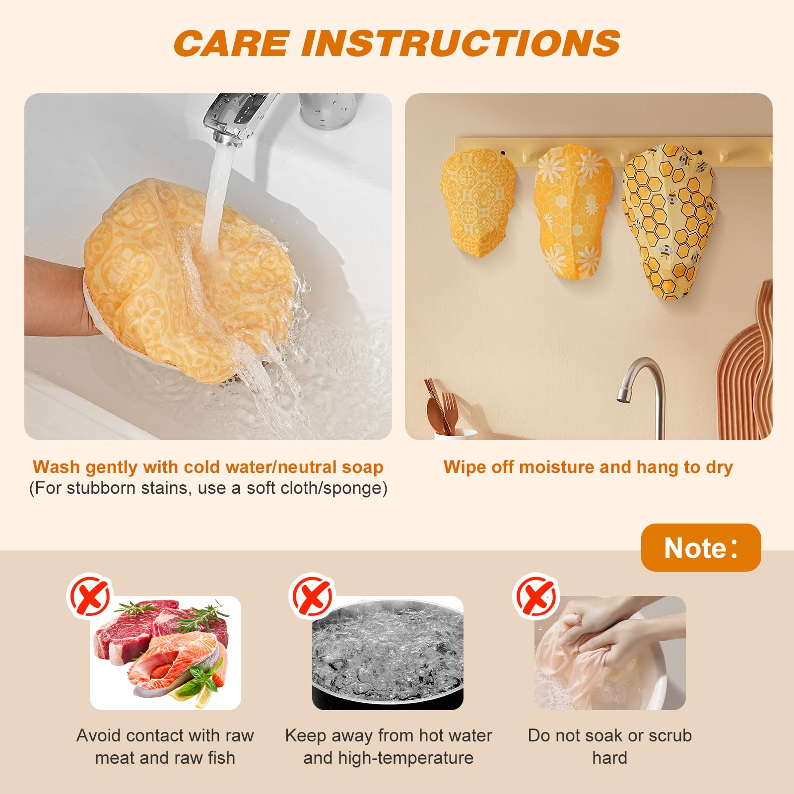 Swiscena bowl covers great for fridge storage, bake prep, and picnics outdoors.