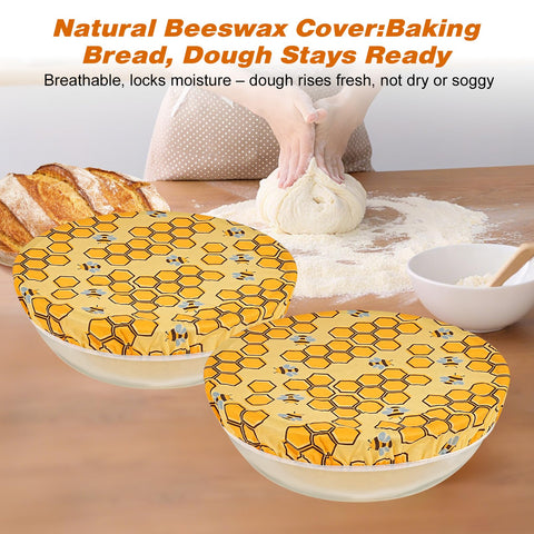 Large container beeswax cover keeps foods sealed and ready for storage.