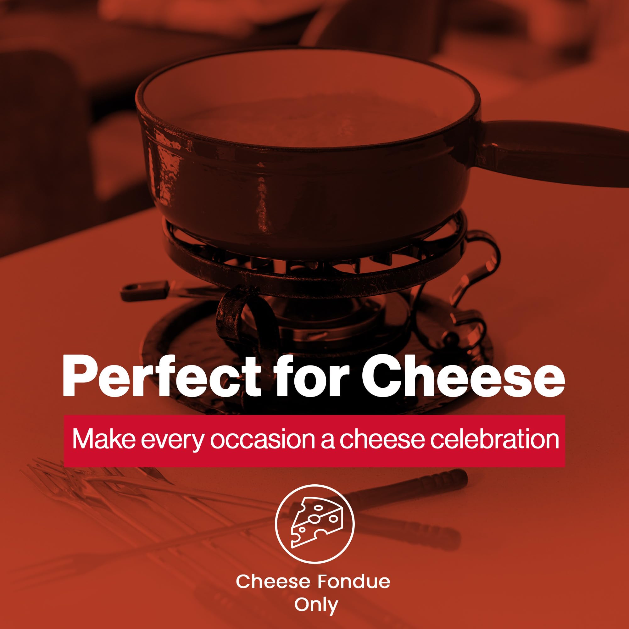 Swissmar Lugano fondue burner compact and safe for table use