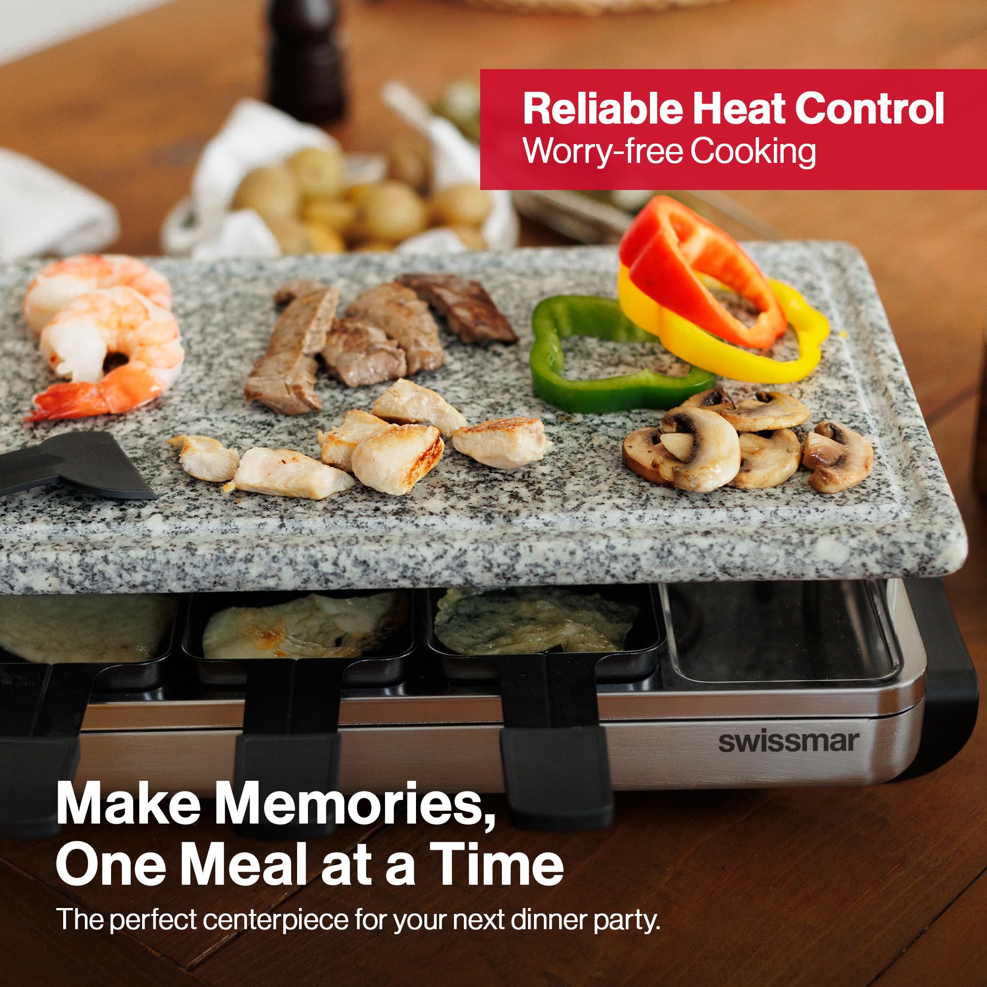 Swissmar Stelvio suitable for both indoor and outdoor entertaining.