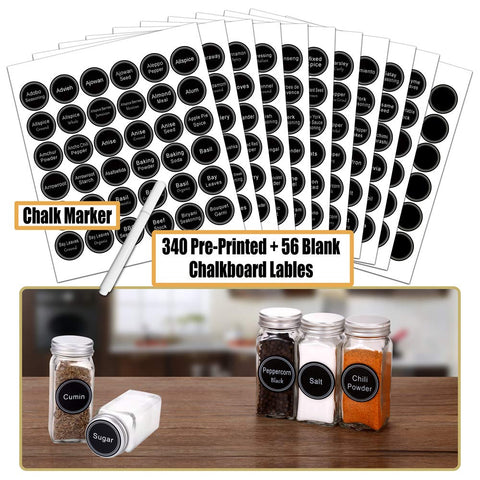 SWOMMOLY jar body labels provide clear readability on spice jars