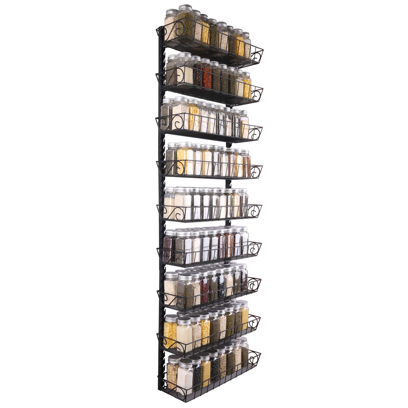 SWOMMOLY black finish wall-mount organizer complements modern kitchens