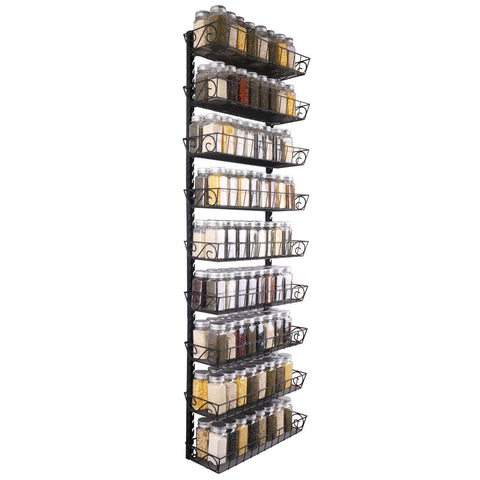 SWOMMOLY black finish wall-mount organizer complements modern kitchens
