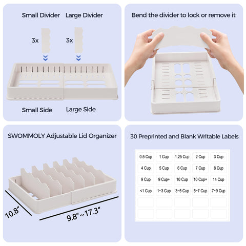 SWOMMOLY organizer fitting cabinets, drawers, and countertops