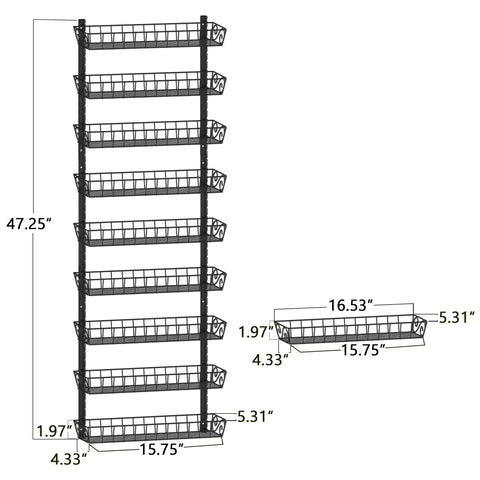 SWOMMOLY large-capacity wall rack maximizes storage on limited wall space