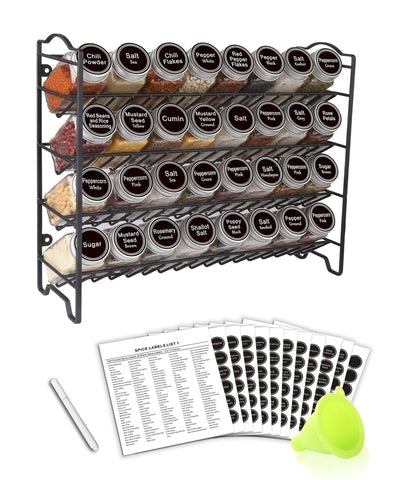 SWOMMOLY spice rack assembly shows sturdy four-tier design for organized storage.