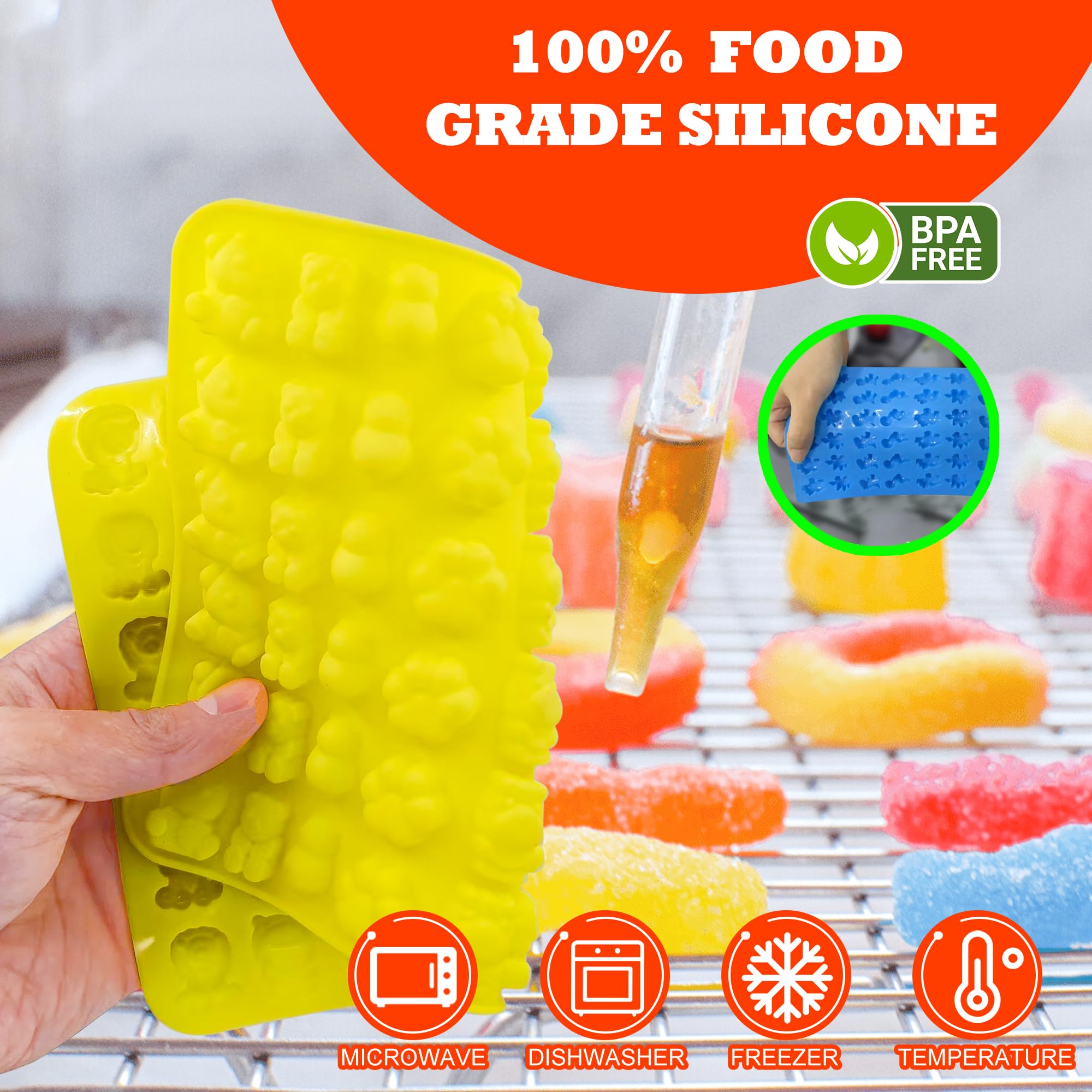 SWSHENR six-piece mini molds offer 45 shapes for creative treats.