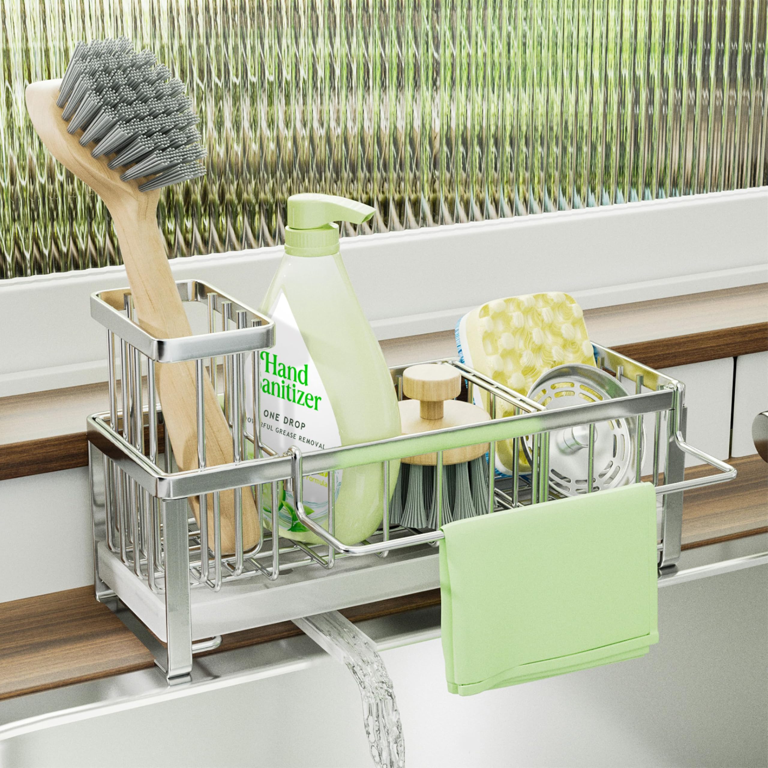 SWTYMIKI sponge holder kitchen sink, keeps sponges organized and dry.