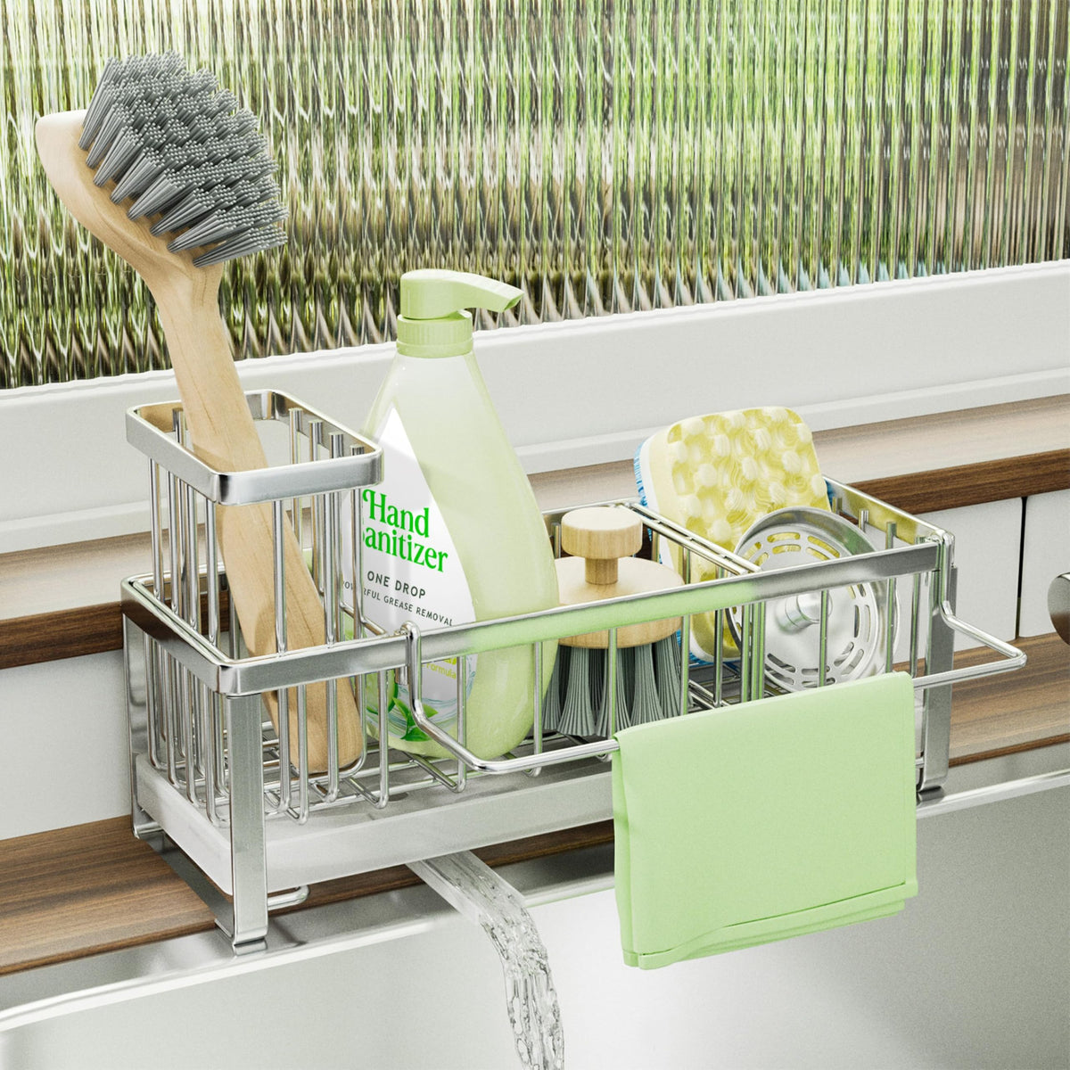 SWTYMIKI sponge holder kitchen sink, keeps sponges organized and dry.