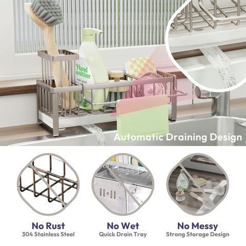 SWTYMIKI sponge holder features a high brush holder for easy drying and storage.