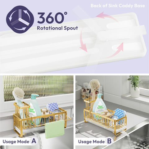 SWTYMIKI divider slot keeps sponges and bottles neatly separated.