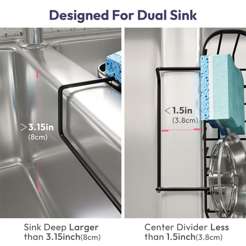 SWTYMIKI kitchen sink caddy stainless steel resists rust and dries quickly