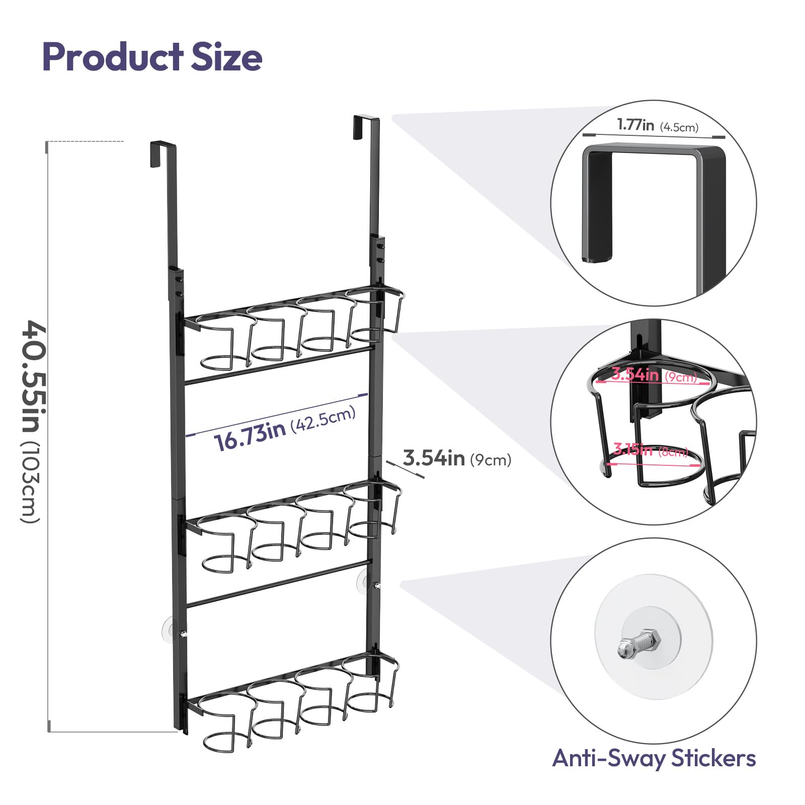 SWTYMIKI includes hardware and sticky pads for stable installation.