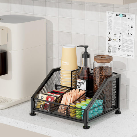 SWTYMIKI mesh metal structure offers durable support for everyday coffee accessories.