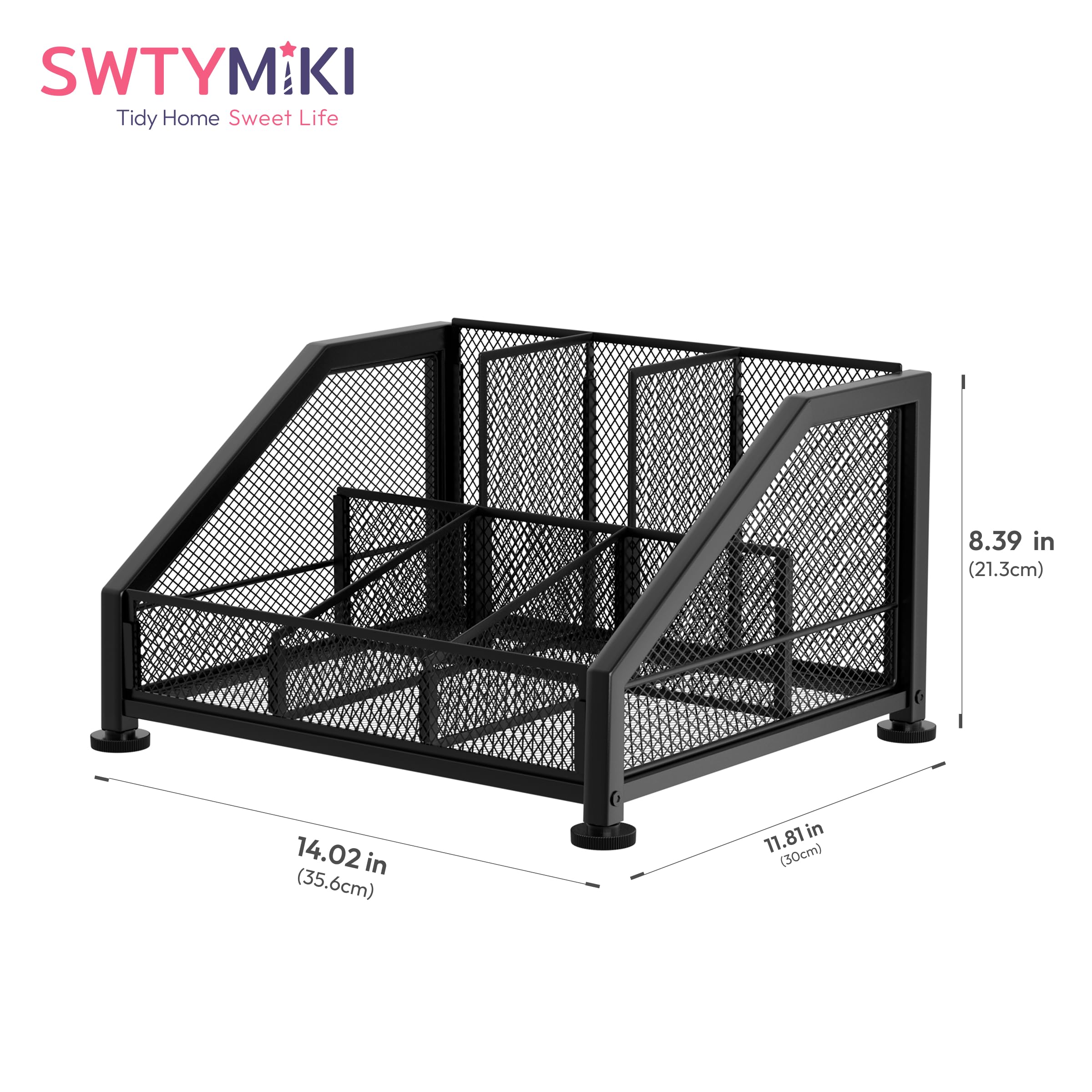 SWTYMIKI pods, cups, and syrups storage neatly arranged for busy mornings.
