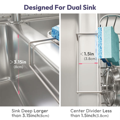 SWTYMIKI sponge holder hanging installation keeps the sink area organized without suction cups.