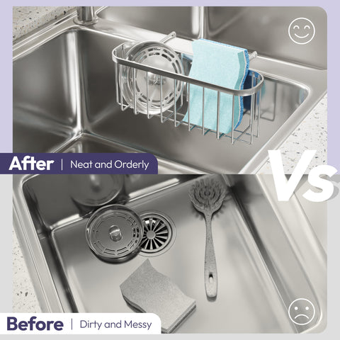 SWTYMIKI stainless steel rustproof caddy with drainage preserves durability.