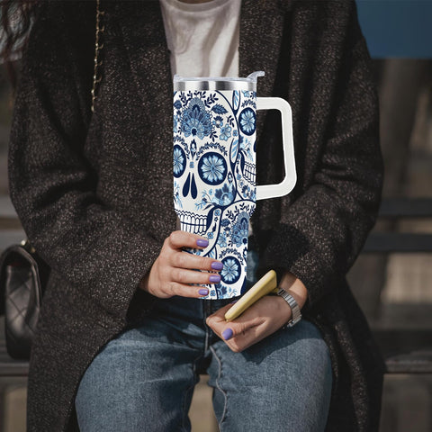 sxmluedn halloween goth travel mug with scratch-resistant print for long-lasting style