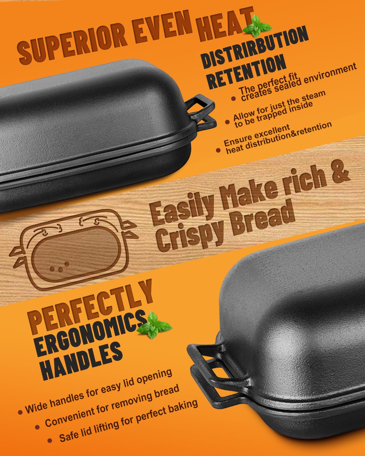 Sxmprail ergonomic handles enable easy lid removal with oven mitts