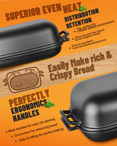 Sxmprail ergonomic handles enable easy lid removal with oven mitts