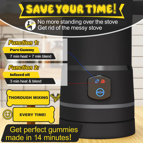 Sxmprail Gummy Maker top view highlights sturdy heat-resistant body.