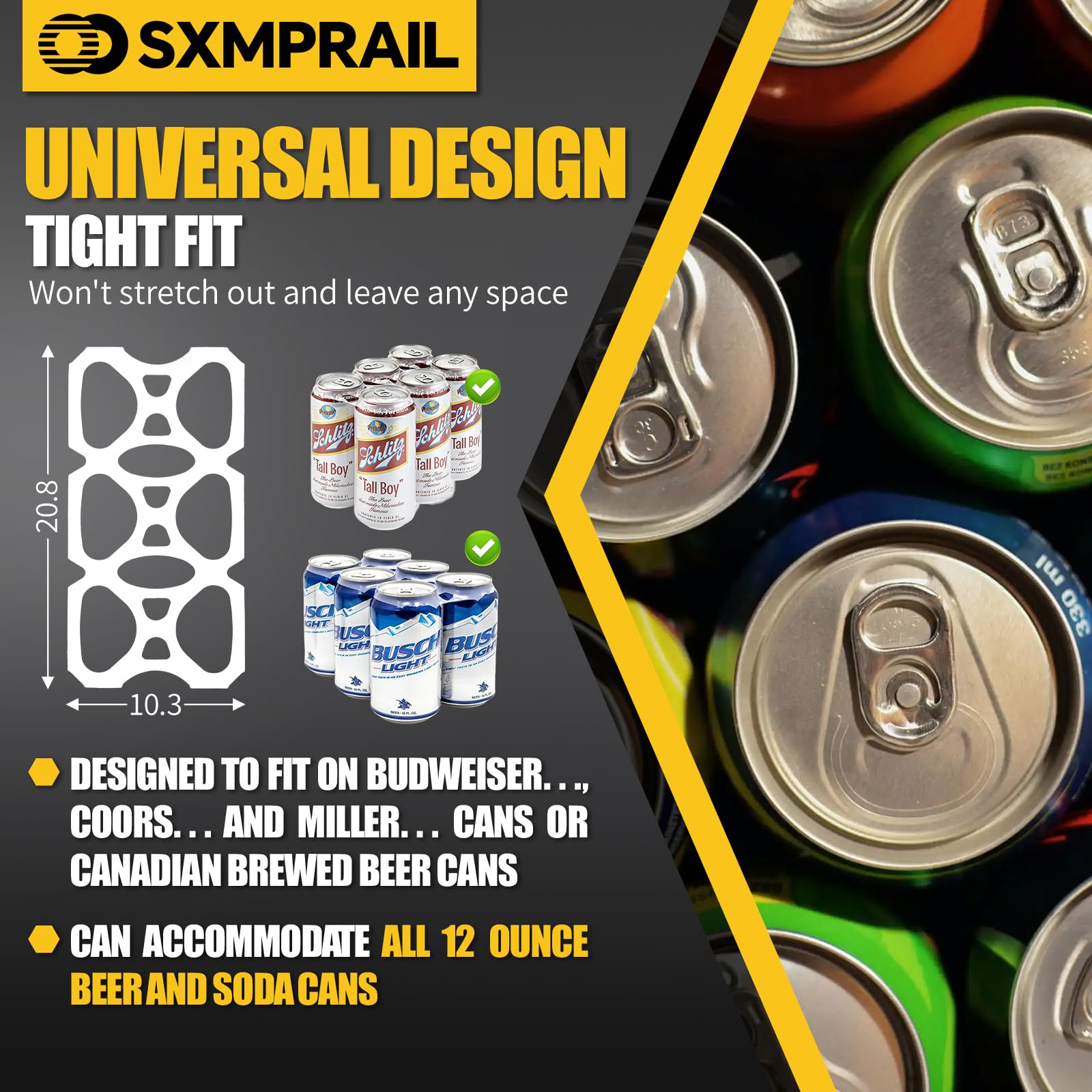 Sxmprail high-density polyethylene rings resist tearing during transport