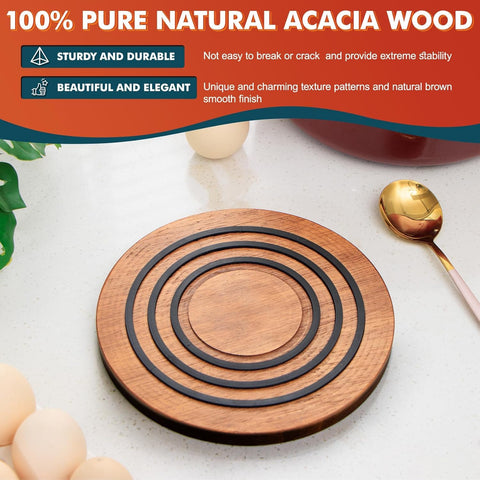 Acacia walnut wood finish highlights natural grain and vintage kitchen elegance.