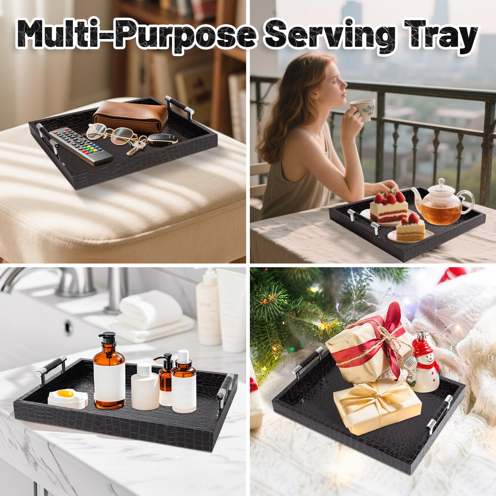 SXNOWS bathroom vanity tray adds style and organization to daily routines.