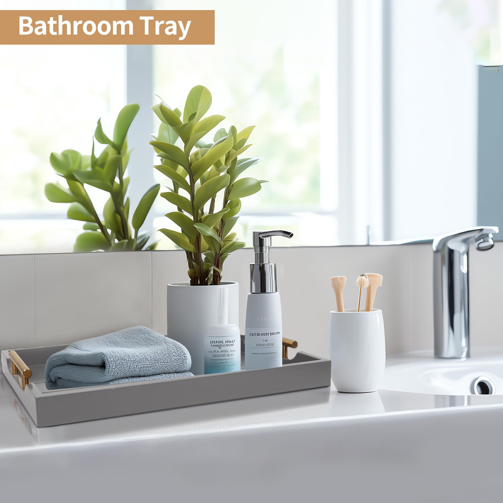 SXNOWS centerpiece tray complements rustic to modern decor