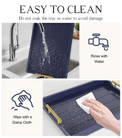 SXNOWS tray with non-slip cushioned feet prevents movement on furniture.