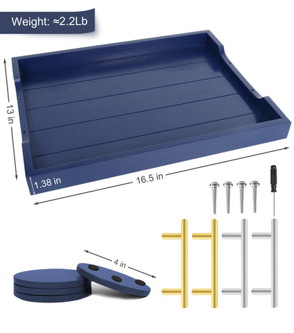 SXNOWS wooden serving tray combines rustic charm with lightweight durability.