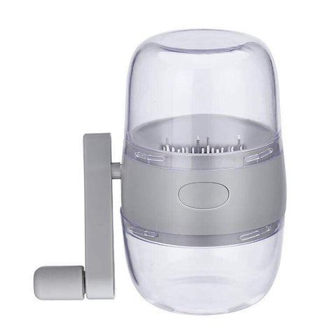 SYCOOVEN nut chopper with hand crank for quick, even chopping.