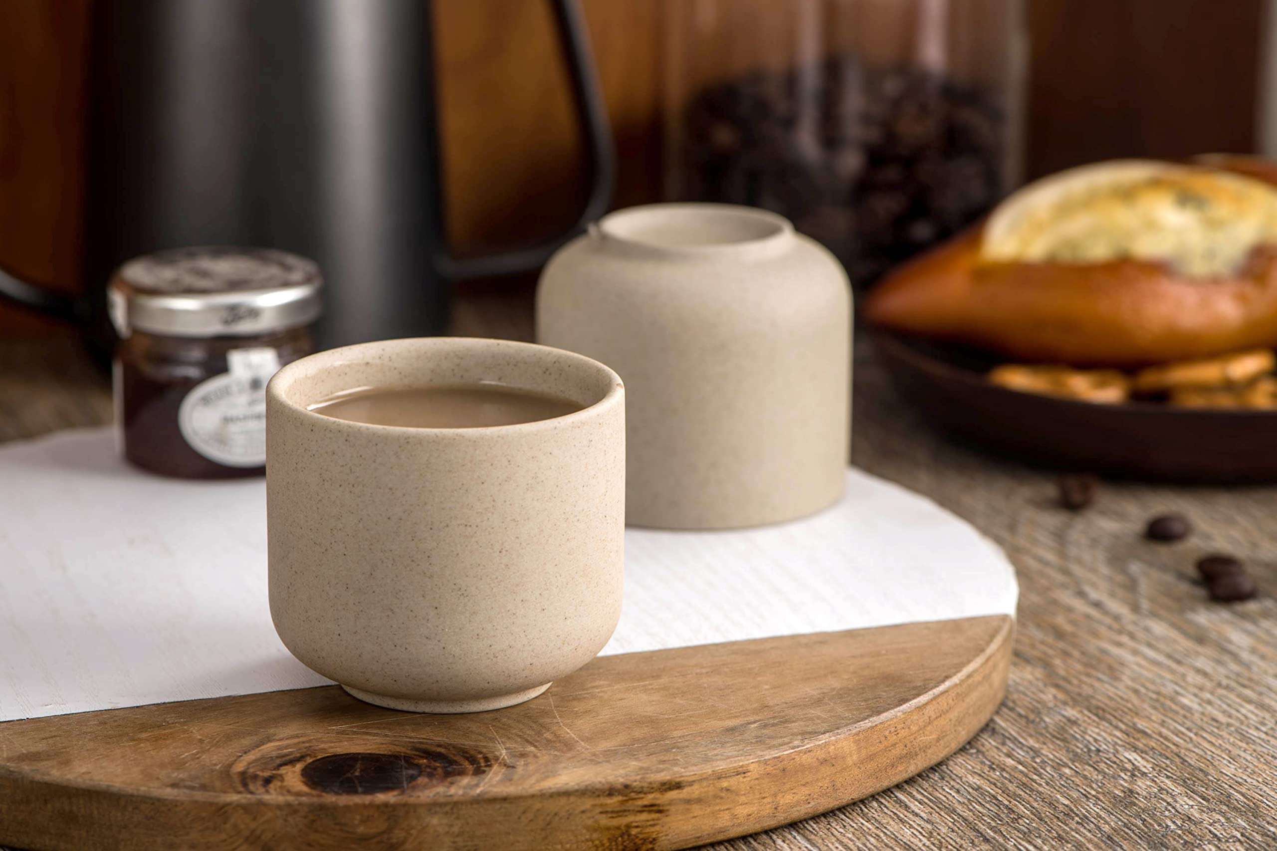 SYJAN HOME 3.5oz teacups size compact for daily refills