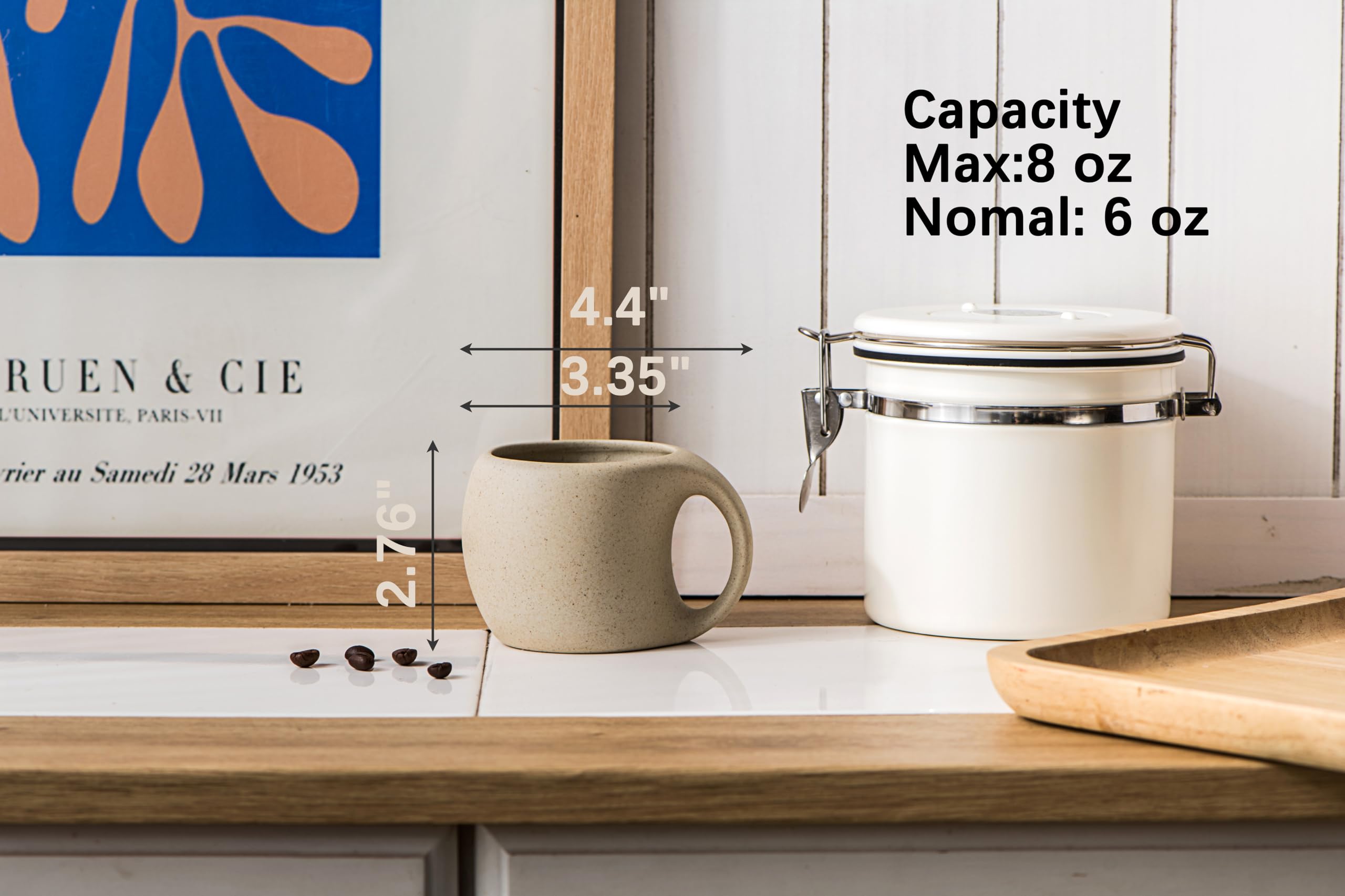 SYJAN HOME 6 oz mug highlights double-shot capability for bold mornings