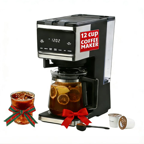 Sykaffe 3-in-1 coffee machine front view showing versatile brewing options.